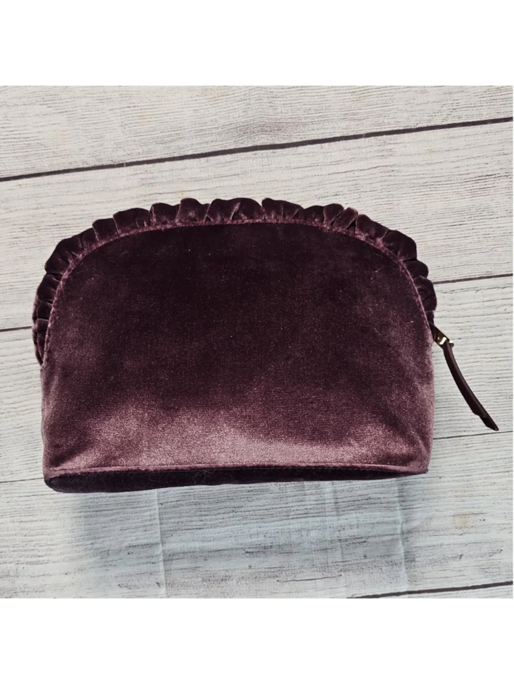 NWOT Kate Spade purple velvety accessory bag or makeup bag - Picture 5 of 9